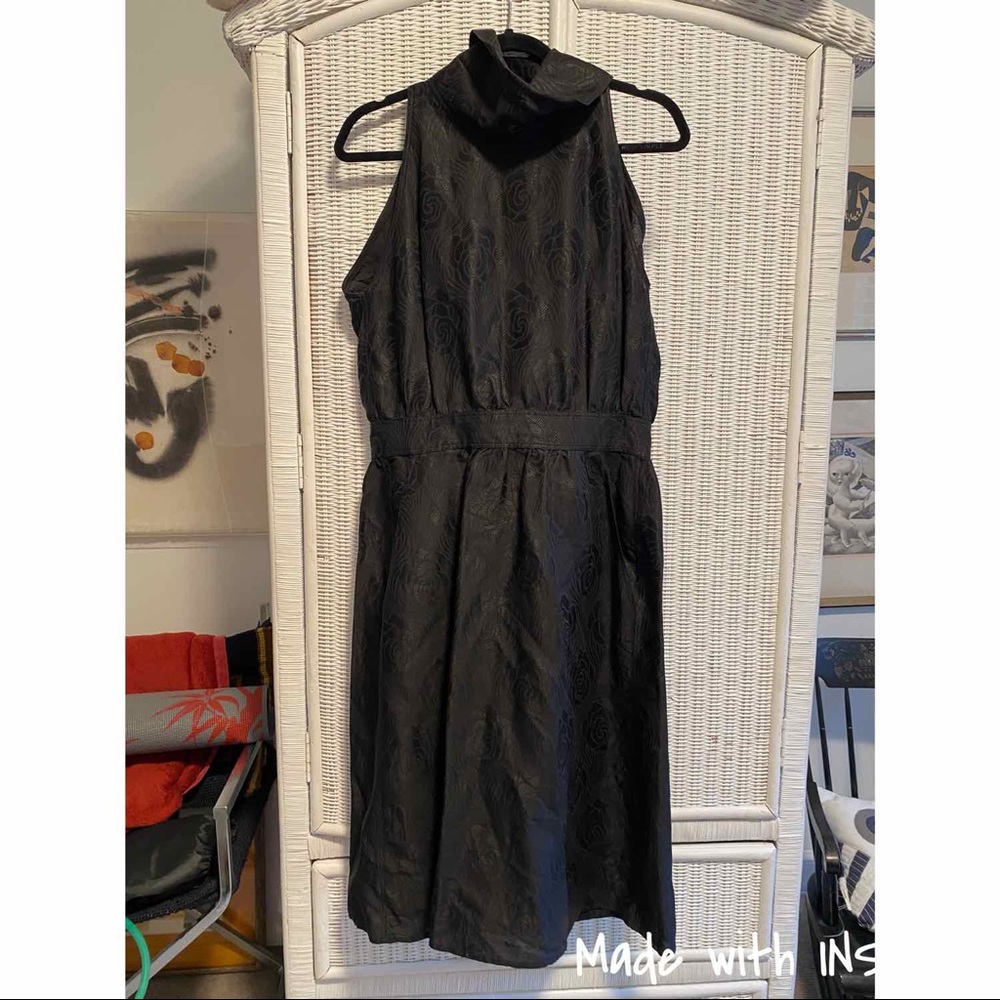 Vintage Fendi Black Rose Embroidered Formal Gown